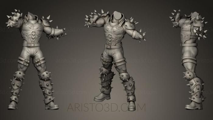 Figurines heroes, monsters and demons (STKM_0100) 3D model for CNC machine